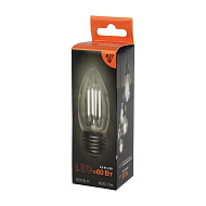 Лампа светодиод. филаментная REXANT Свеча CN35 7.5 Вт 600 Лм 4000K E27 прозрачная колба