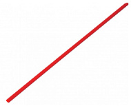 Трубка термоусадочная 1.5 / 0.75 мм 1м красная REXANT