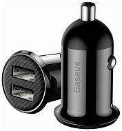 Устройство зарядное в прикуриватель Baseus Grain Pro Car Charger (Dual USB 4.8A ) black