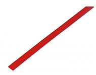 Трубка термоусадочная 5.0 / 2.5 мм 1м красная REXANT