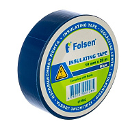 Изолента Folsen 19мм.х20м. синяя, толщина 0,12мм от -10 до +80С