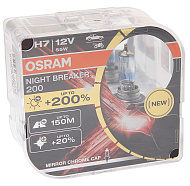 Лампа 12V H7 (55) PX26d+200% OSRAM Night Breaker 200 бокс2шт.
