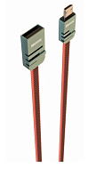Кабель зарядки микро-USB медный красный (CB730-UMU-2A-CU-10R) WIIIX 1м