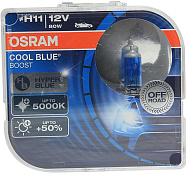 Лампа 12V H11(80)+50% COOL BLUE BOOST 5000K бокс-2шт OSRAM