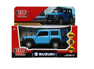 Модель металл SUZUKI JIMNY 11,5 см, двери, багаж, инерц, синий, кор. Технопарк в кор.2*36шт