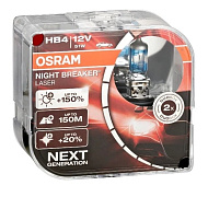 Лампа 12V HB4/9006 (51) P22d+150% Night Breaker Laser (2шт) 12V Osram