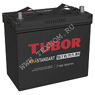 Аккумуляторная батарея TUBOR ASIA STANDART 6СТ50 обр. 236х128х221 430A B24L