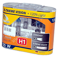 Лампа 12V H1 (55) P14.5s X-treme+120% Light (2шт) 12V Clearlight