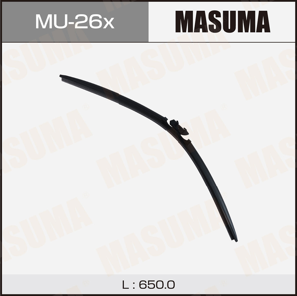 Щетка стеклоочистителя 650 мм бескаркасная 1 шт MASUMA Flat Wiper Blade MU-26x preview 1