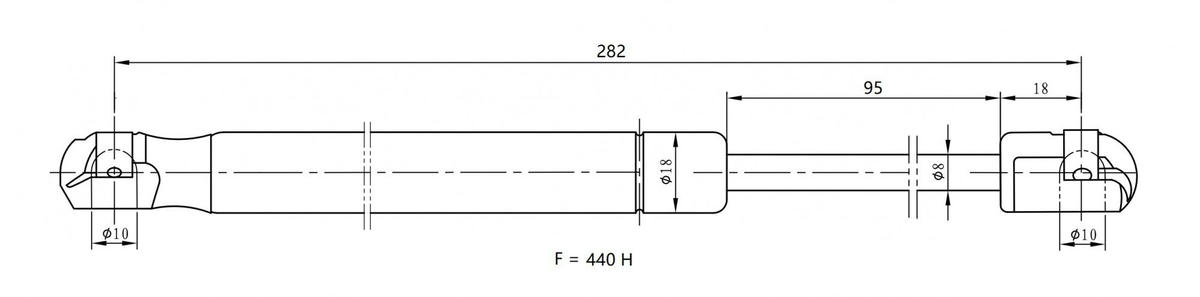 Упор газовый (амортизатор) для а/м Mazda 3 (08-) седан со спойлером (крышки багажника) (GS 2506) preview 3