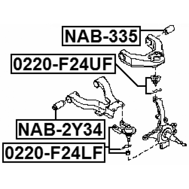 Сайлентблок передний подвески FEBEST NAB-335 preview 2