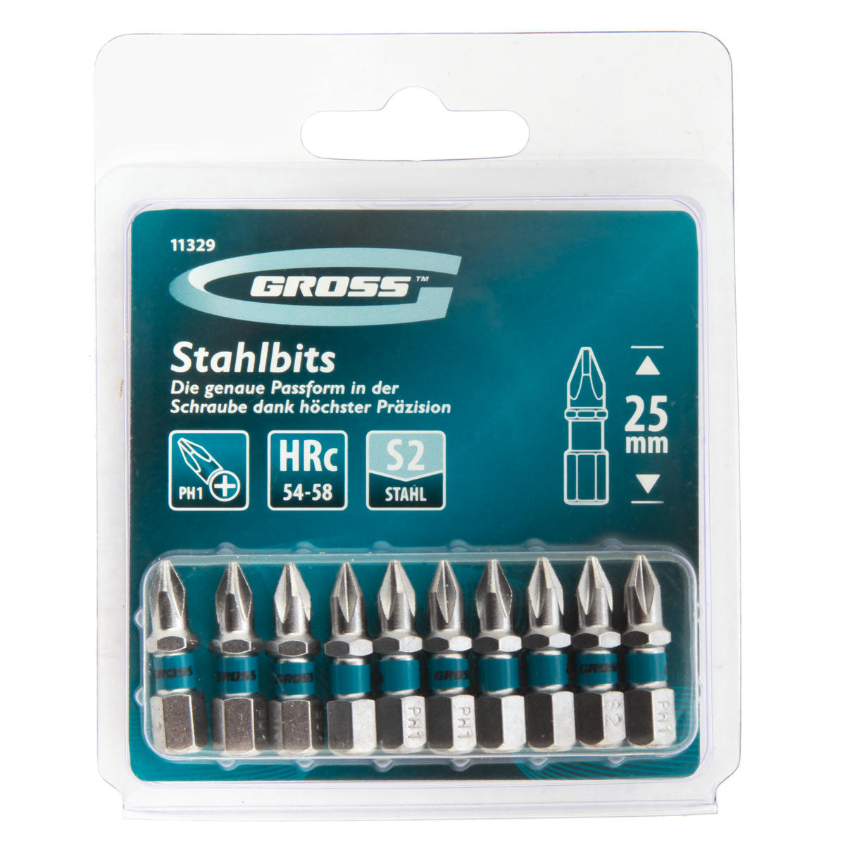 Набор бит РН1х25, сталь S2, (10шт) GROSS preview 7