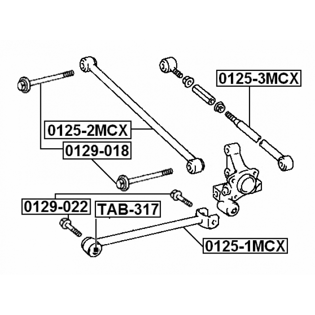 01253MCX_рычаг задней подвески поперечный задний левый! Toyota Camry ACV30/MCV30 <04 preview 2