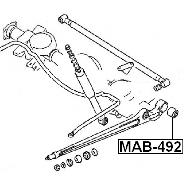 Сайлентблок задней подвески FEBEST MAB-492 preview 2 Сайлентблок задней подвески FEBEST MAB-492 preview 2