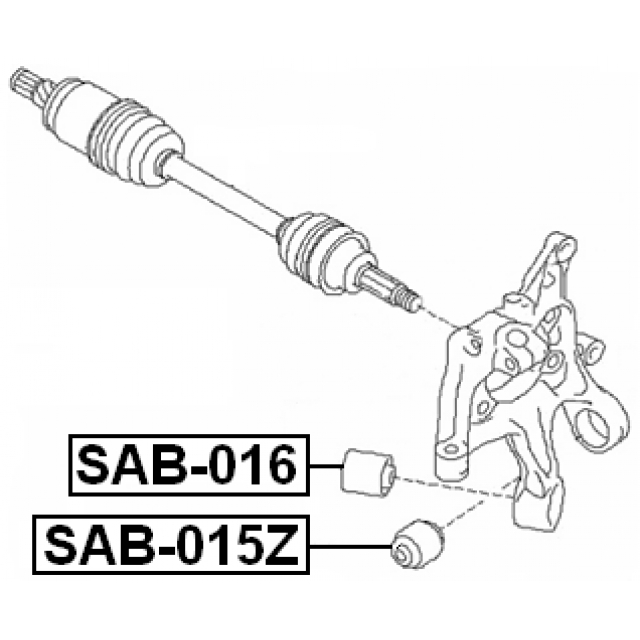 Сайлентблок задней подвески FEBEST SAB-015Z preview 2 Сайлентблок задней подвески FEBEST SAB-015Z preview 2
