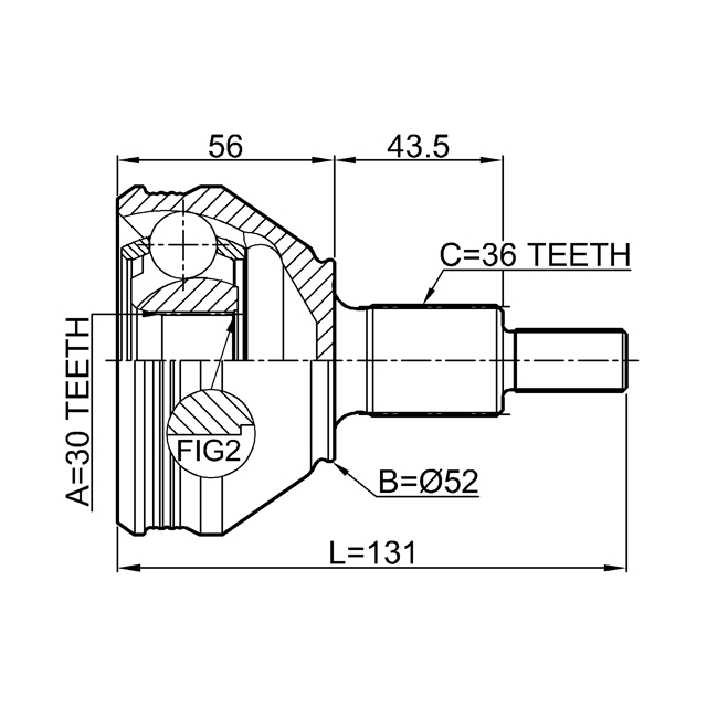 ШРУС наружный передний FEBEST 2310-PV preview 2