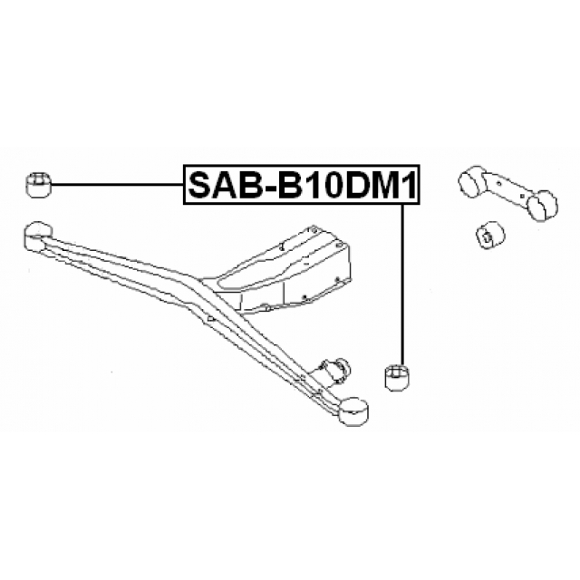 Сайлентблок задней подвески FEBEST SAB-B10DM1 preview 2 Сайлентблок задней подвески FEBEST SAB-B10DM1 preview 2