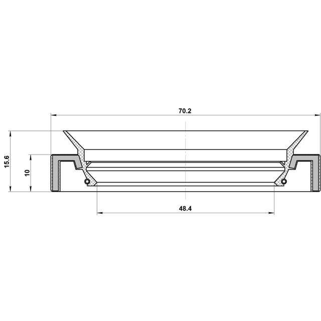 Сальник коробки скоростей 48.4x70.2x10x15.6 preview 2