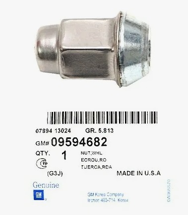 Гайка колесная М12x1.5x35 хром конус, ключ 19 закрытая CHEVROLET Cruze (09),Orlando (11),Aveo (12) (ли GM GENERAL MOTORS 09594682 preview 1 Гайка колесная М12x1.5x35 хром конус, ключ 19 закрытая CHEVROLET Cruze (09),Orlando (11),Aveo (12) (ли GM GENERAL MOTORS 09594682 preview 1