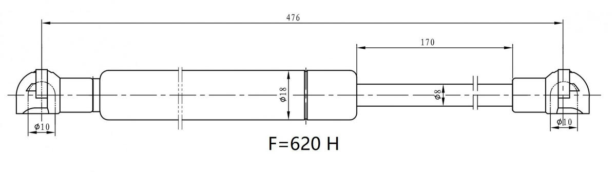 Упор газовый (амортизатор) для а/м Renault Kaptur (16-) (крышки багажника) (GS 0920) preview 3