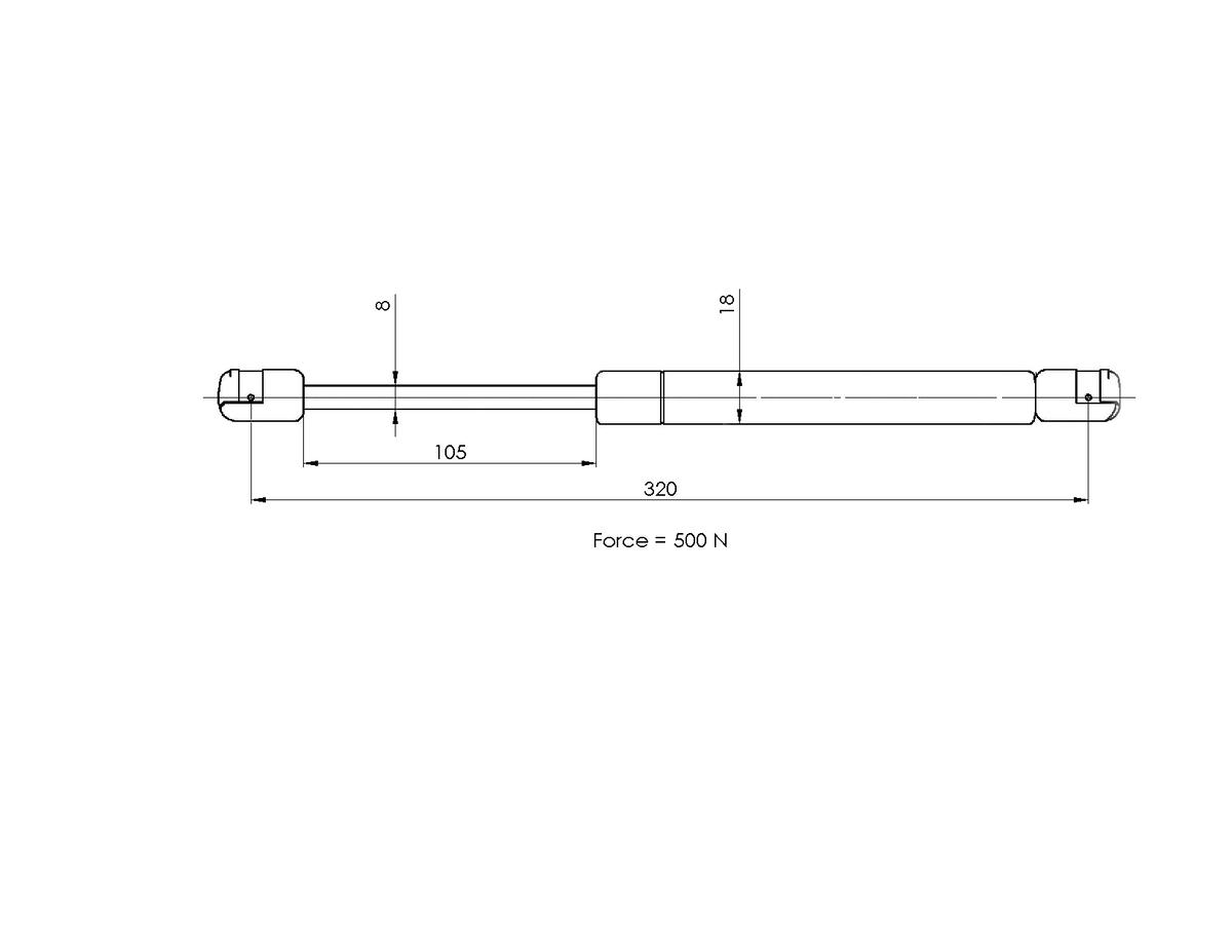 Газовый упор багажника TRIALLI GS 2030 preview 2