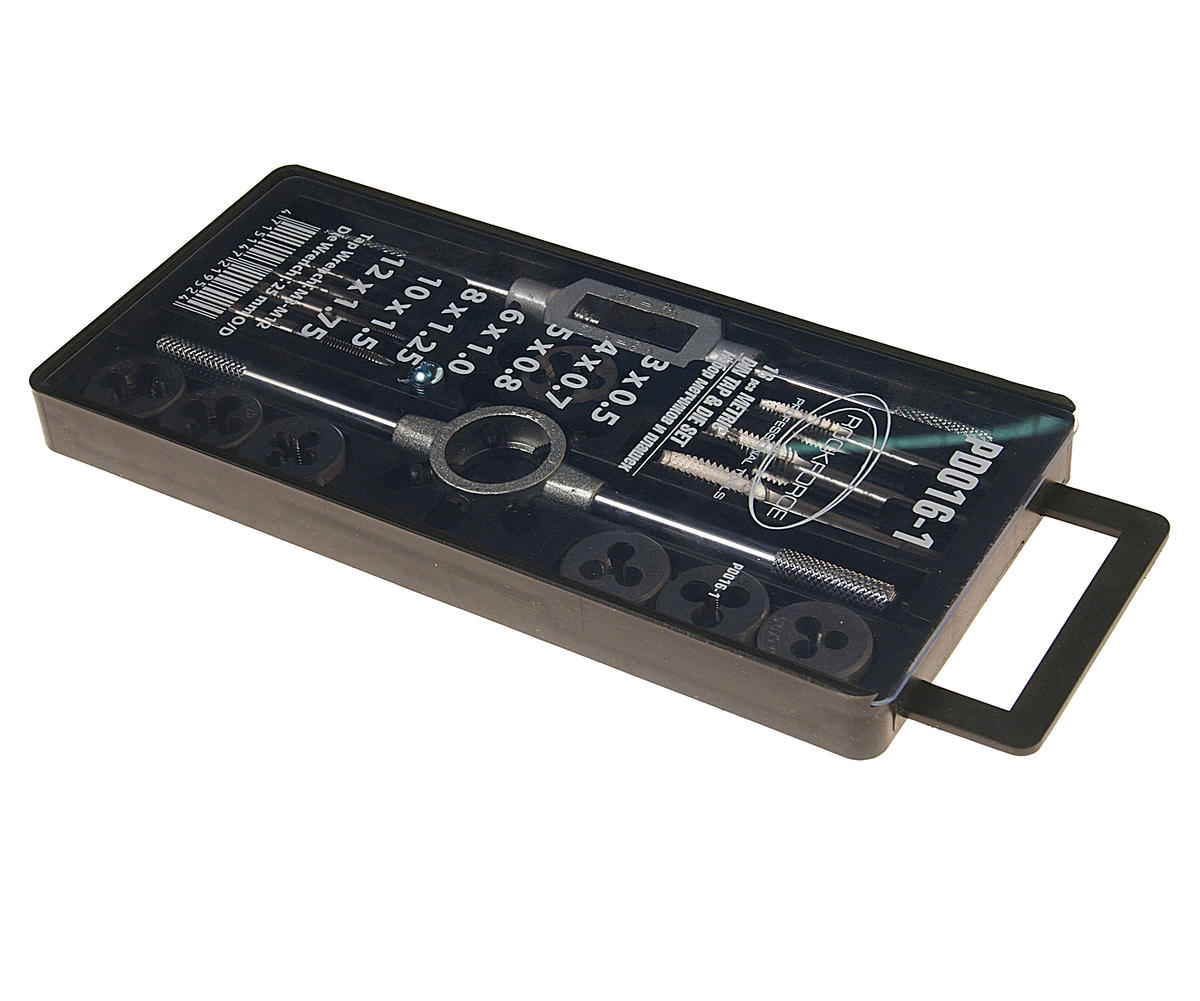 Набор метчиков и плашек метрический 16пр ROCK FORCE preview 1