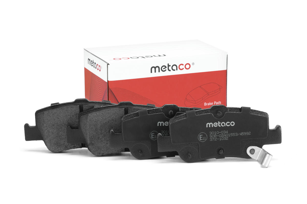 Колодки тормозные задние дисковые к-кт metaco 3010-034 preview 1