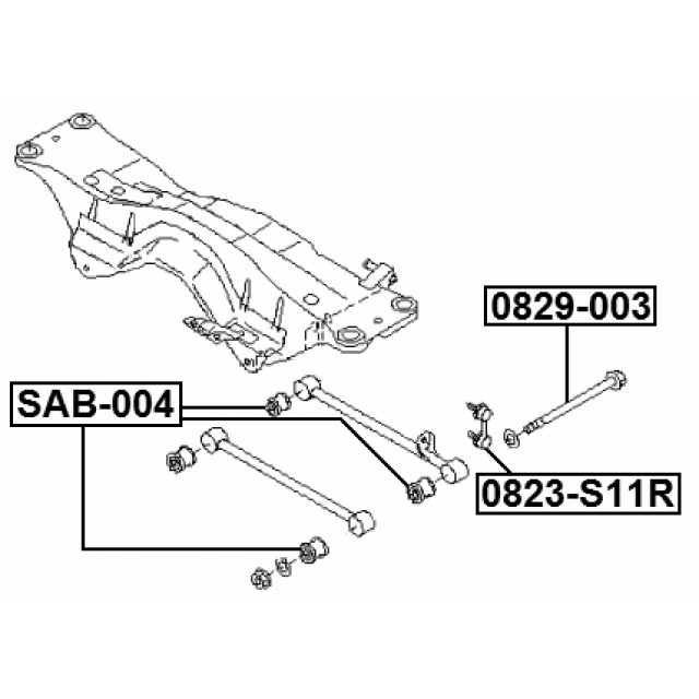 Болт с эксцентриком SUBARU IMPREZA G11 2000.02-2007.04 FEBEST 0829-003 preview 2