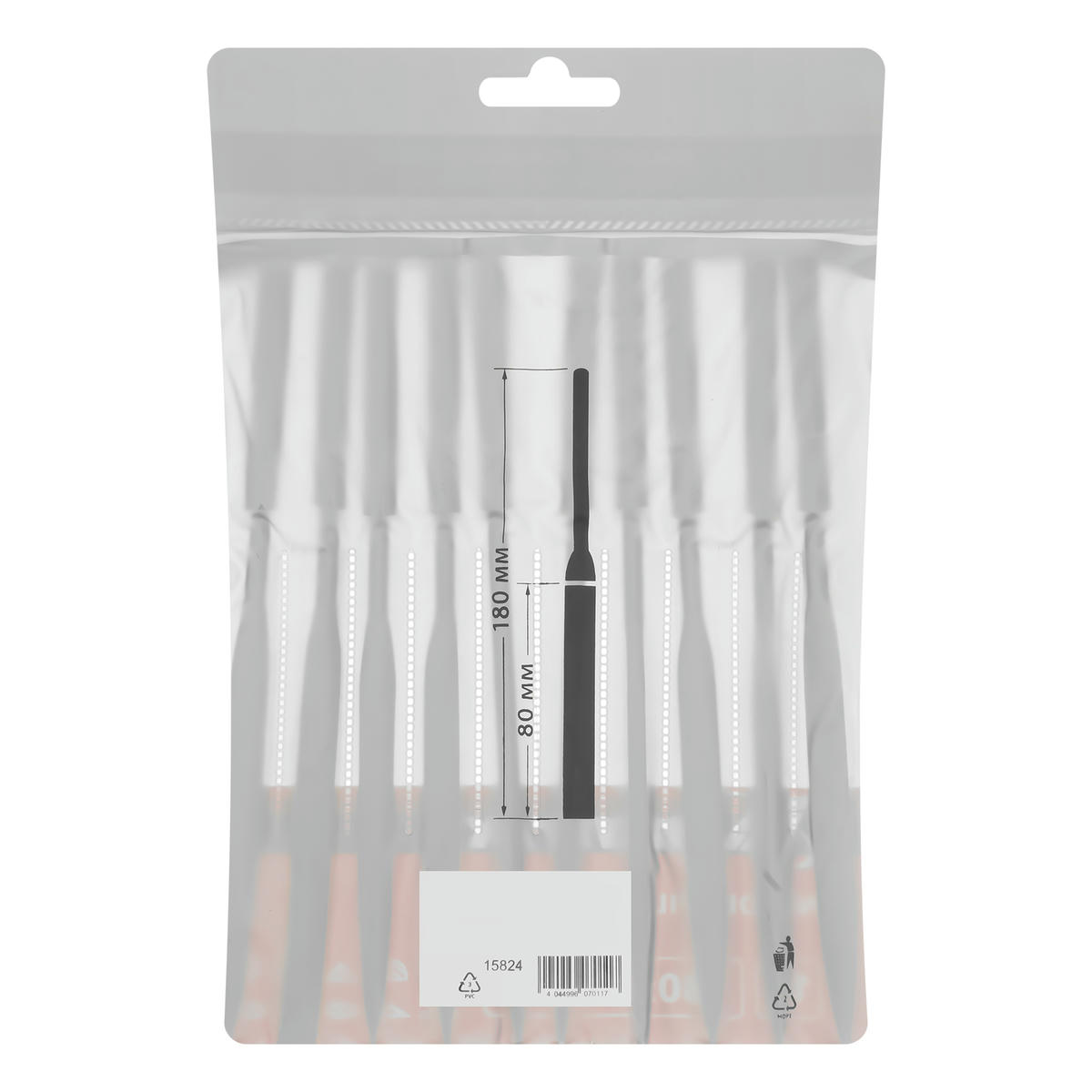 Набор надфилей 180х5мм 10шт. пластиковые рукоятки MATRIX preview 1