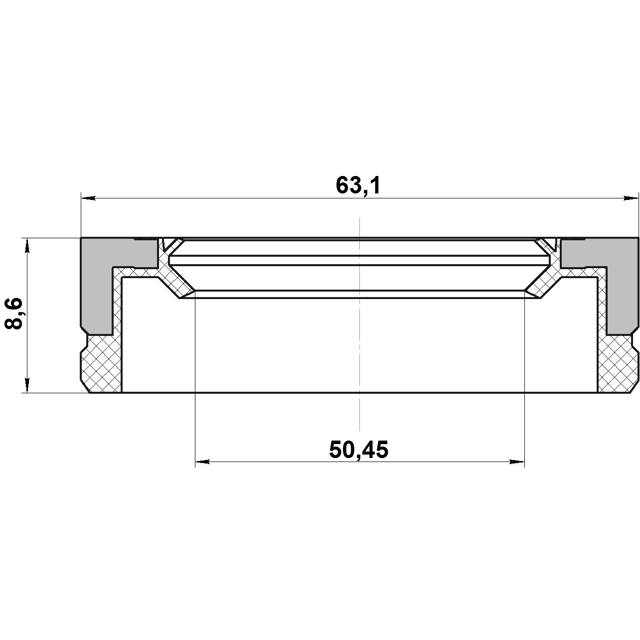 95BFY52630909X_сальник ступицы! 51x63x8.5 Mazda 323/Familia 85-95 preview 2