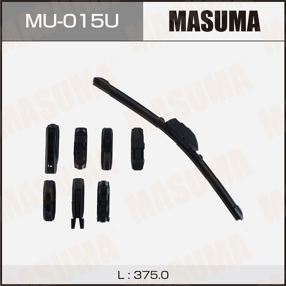Щетка стеклоочистителя 375 мм бескаркасная 1 шт MASUMA Nano Graphite MU-015U preview 1