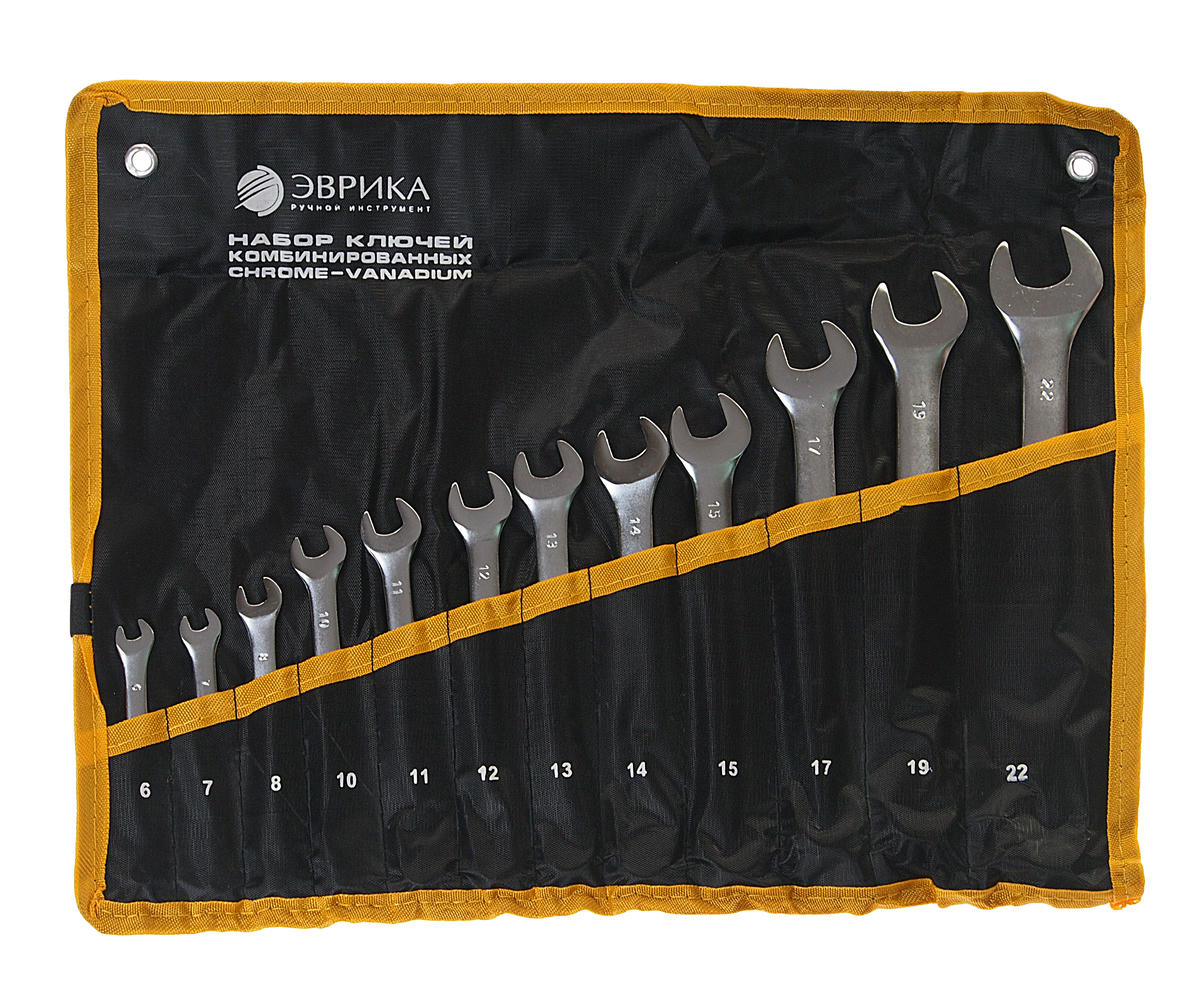 Набор ключей комбинированных 12пр планшет ЭВРИКА preview 2