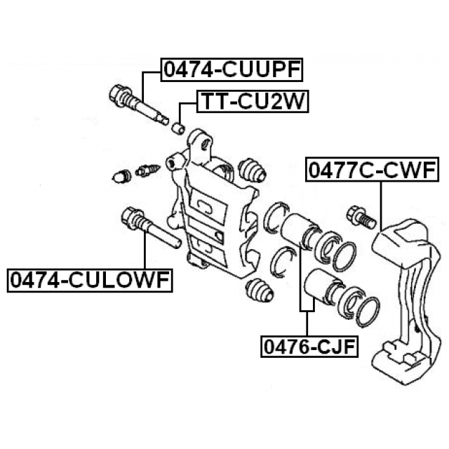 Направляющая суппорта FEBEST 0474-CUUPF preview 2