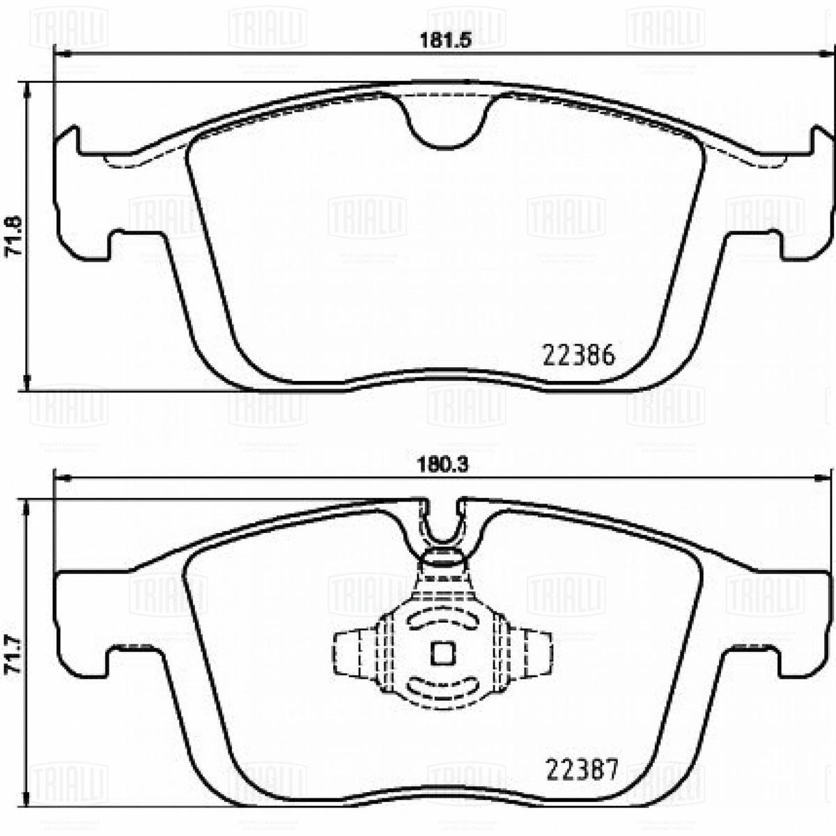 Колодки торм. для а/м Volvo XC60 (08-) диск. перед. 180x72 (PF 1074) preview 3