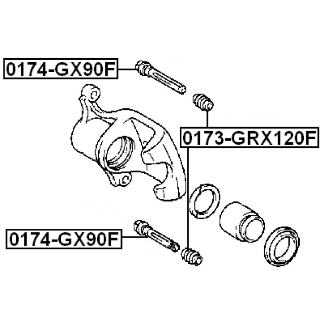 Втулка направляющей суппорта FEBEST 0174-GX90F preview 2