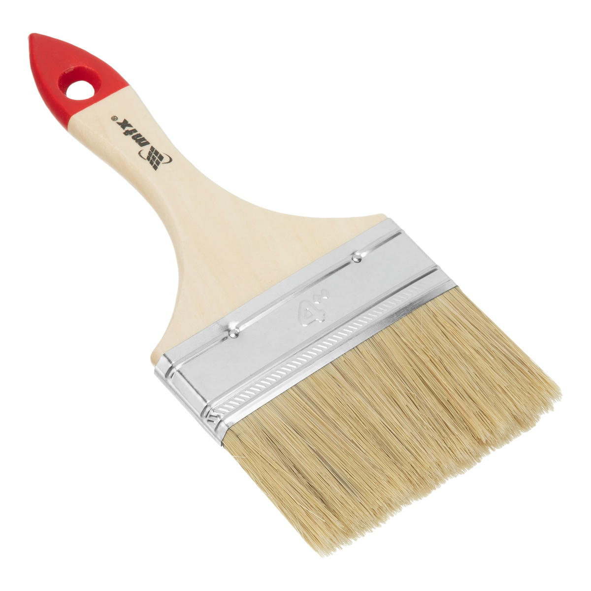 Кисть плоская Стандарт 4, 100 мм, натуральная щетина, деревянная ручка MATRIX 82545 preview 1