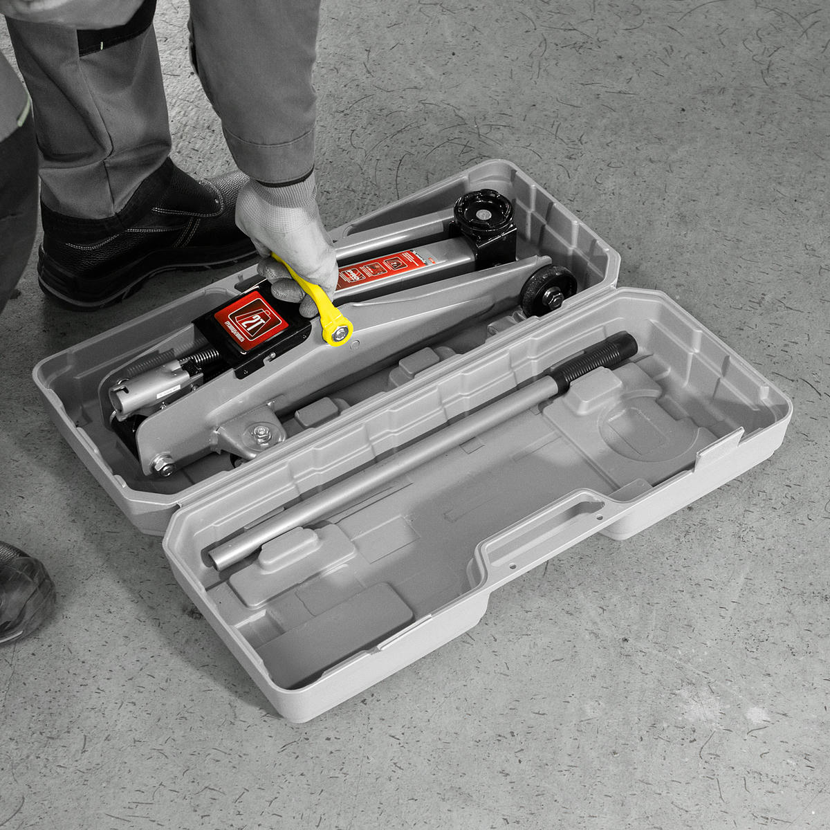 Домкрат подкатной гидравлический 2т 135-385мм (в кейсе) MATRIX preview 16