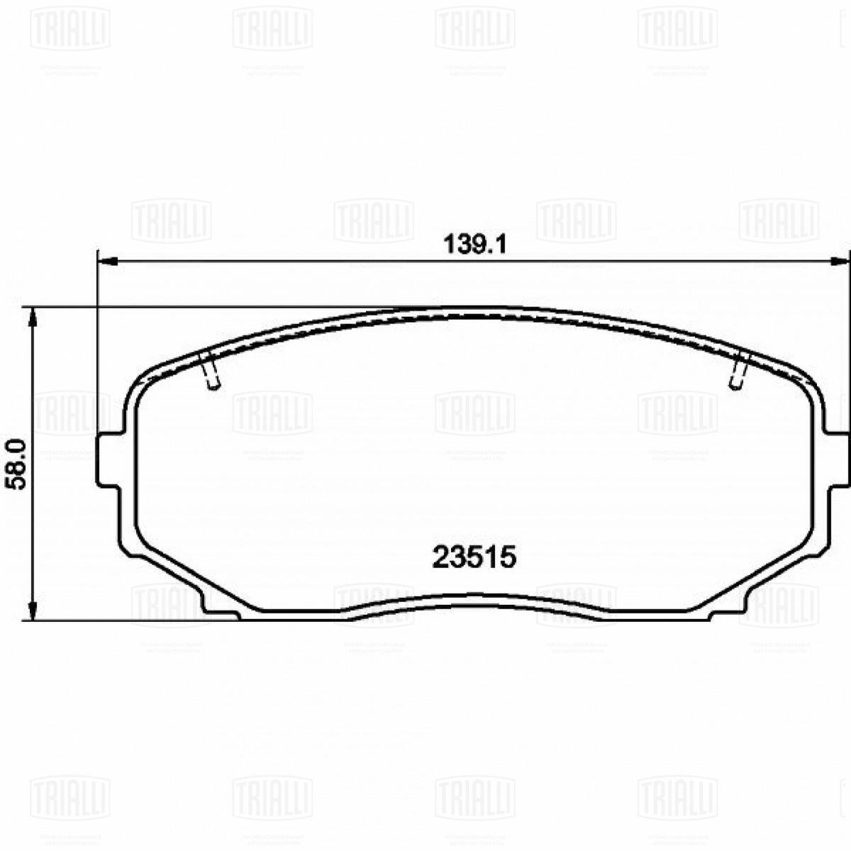Колодки тормозные передние к-кт TRIALLI PF 4260 preview 2