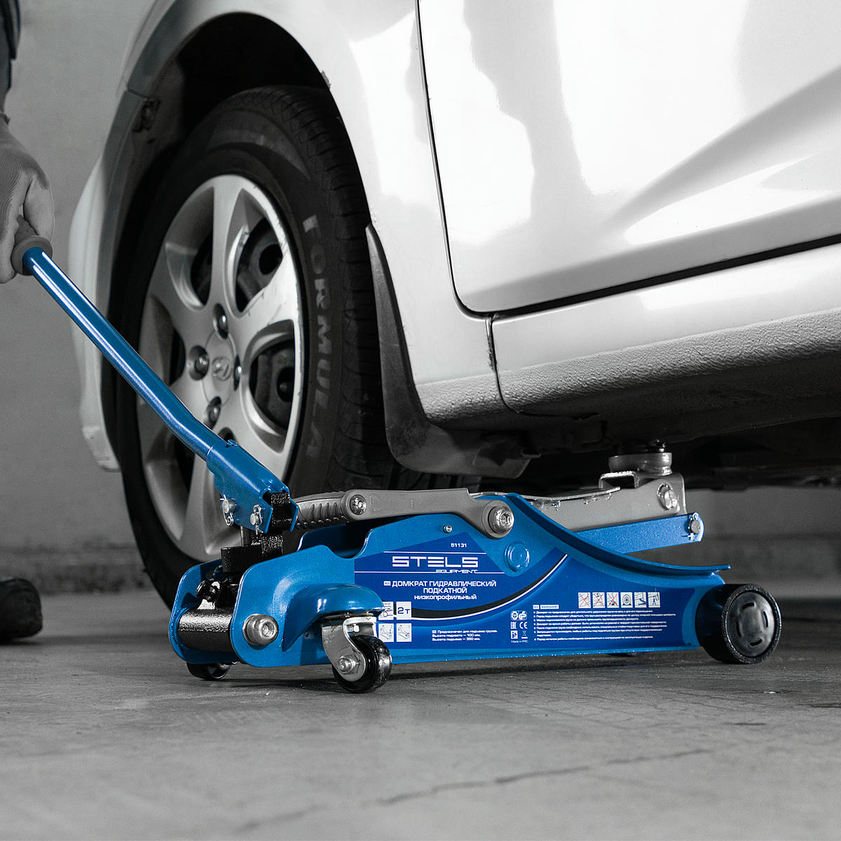 Домкрат подкатной гидравлический 2т 100-350мм поворотная рукоятка LOW PROFILE STELS preview 14
