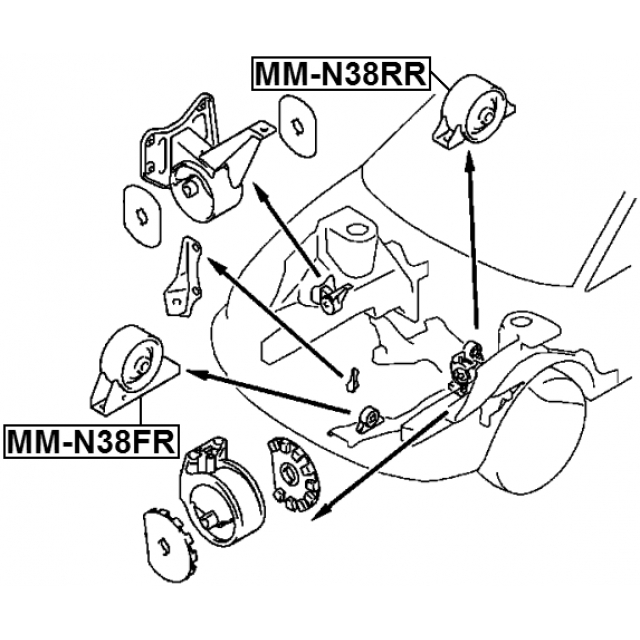 Опора двигателя задняя FEBEST MM-N38RR preview 2