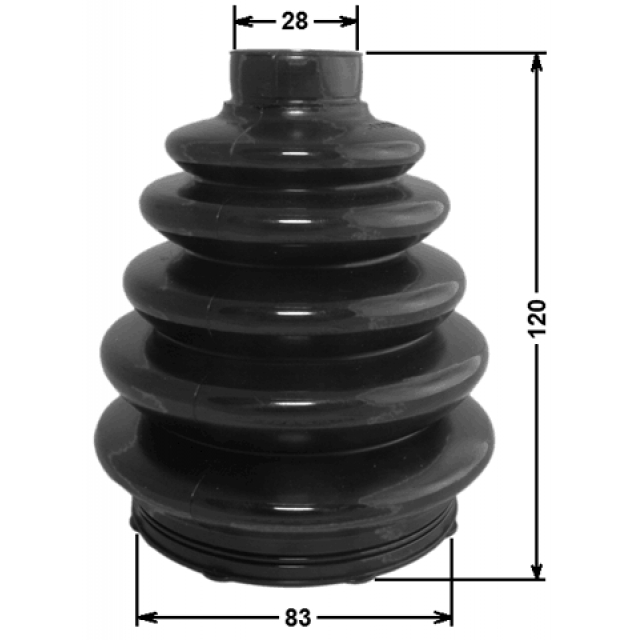 Пыльник шрус наружный комплект 83x120x28 preview 2