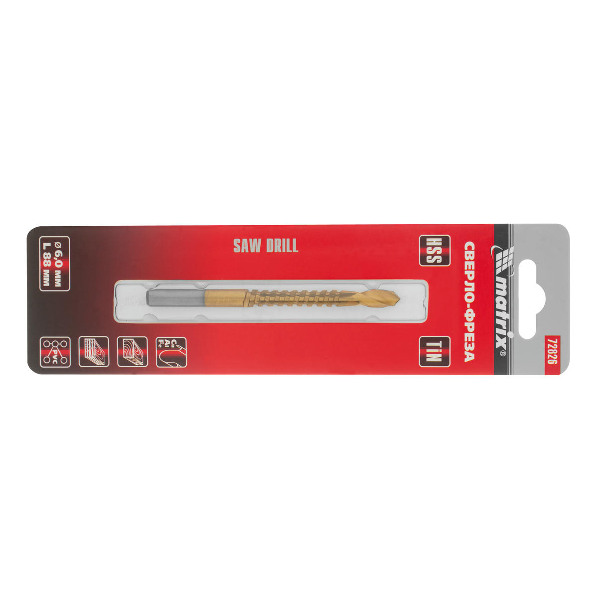 Сверло-фреза 6мм универсальное MATRIX preview 4