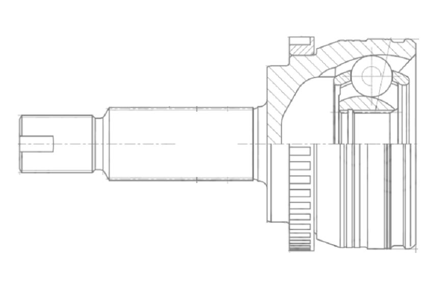 ШРУС для а/м Hyundai Creta (15-) 1.6i MT/AT 2WD/4WD (наруж. перед.) (GO 0825) preview 3