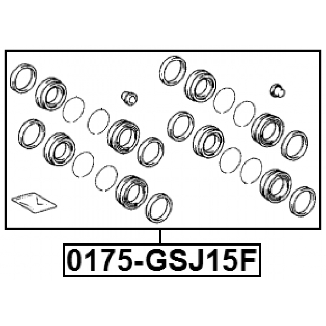 Ремкомплект суппорта тормозного переднего TOYOTA LAND CRUISER PRADO 2002.09-2010.03 FEBEST 0175-GSJ15F preview 2