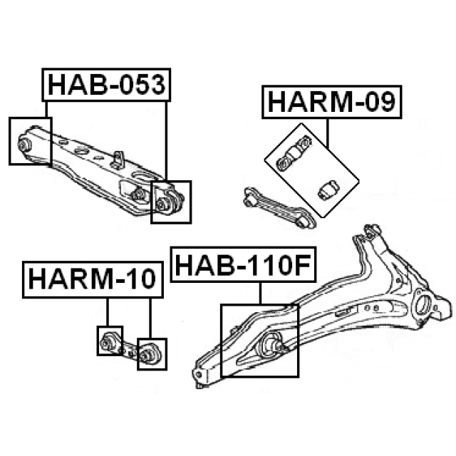Сайлентблок FEBEST HAB-110F preview 2
