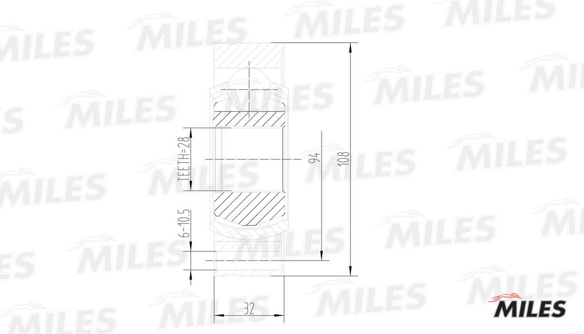 ШРУС VW TRANSPORTER IV 1.9D-2.8 90-03 внутр. preview 3
