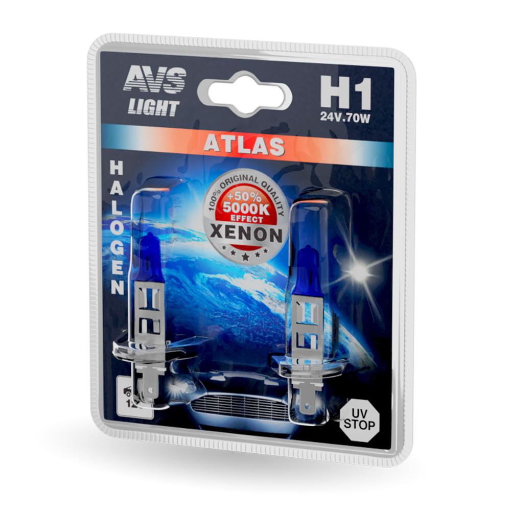 Галогенная лампа AVS ATLAS/5000К/ H1.24V.70W.блистер 2шт., шт preview 1