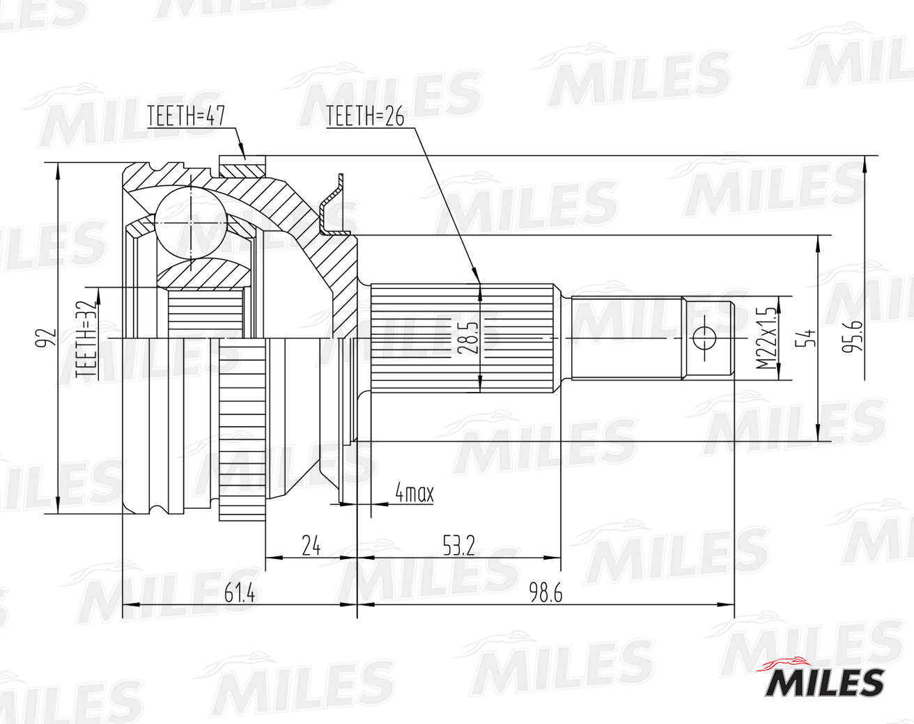 ШРУС наружный MILES GA20534 preview 1