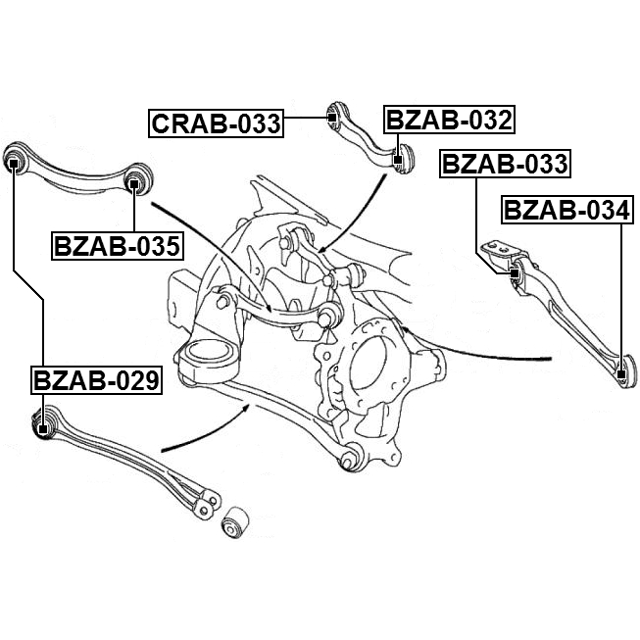 Сайлентблок FEBEST BZAB-033 preview 2