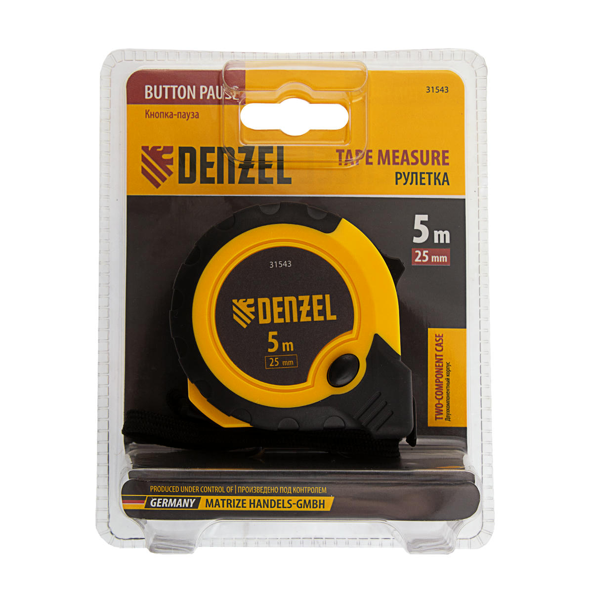 Рулетка 5м х 25мм двухкомп. корпус DENZEL preview 7